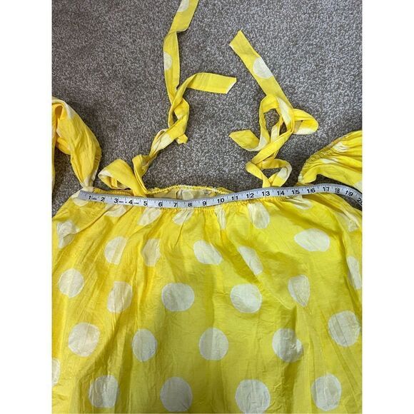 Easel cotton women yellow top size S - Picture 4 of 5